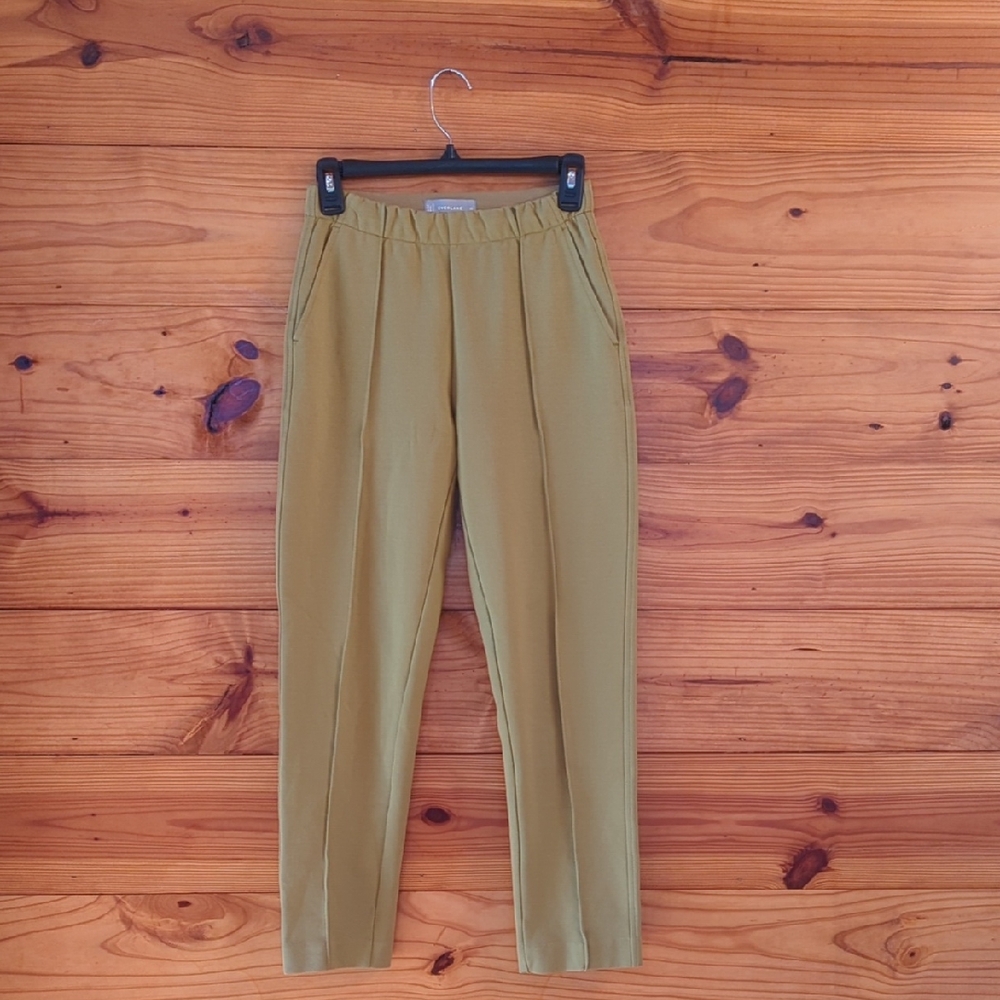 Everlane The Dream Pant Tailored Taper Leg Sweatpants Chartreuse Size XS